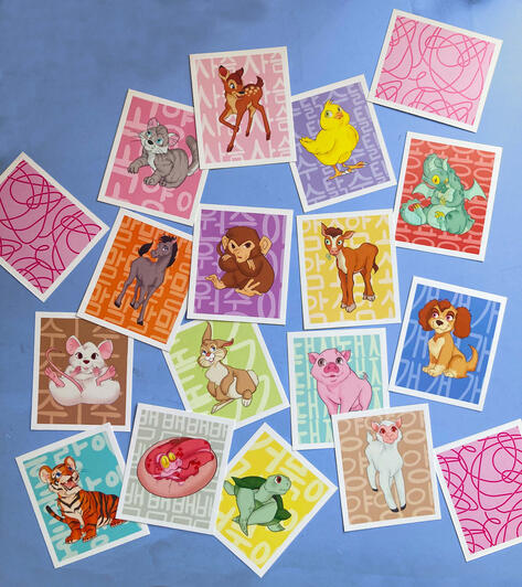 Diseño de todas las cartas memory